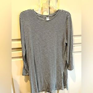 Old navy luxe olive green striped shirt